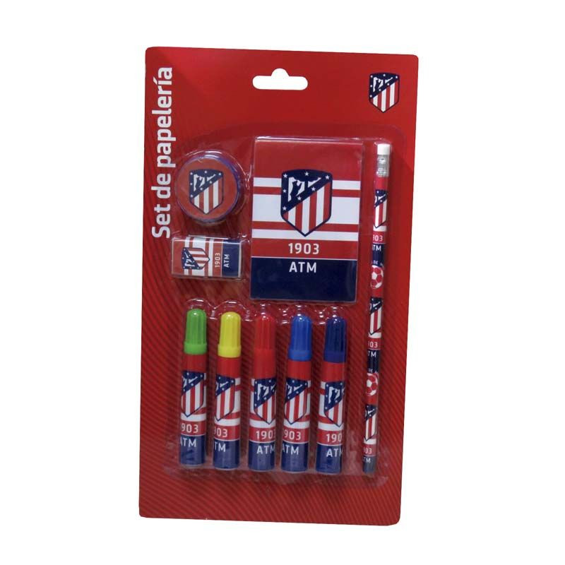 SET PAPELERÍA 9 PCS. ATLÉTICO DE MADRID 28X16 CM.