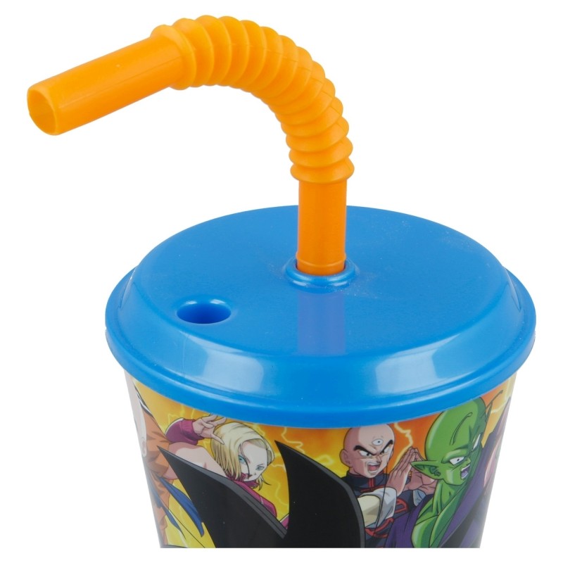 VASO PAJITA FLEXIBLE DRAGON BALL 430 ML.