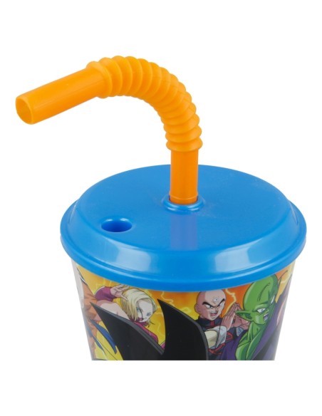 VASO PAJITA FLEXIBLE DRAGON BALL 430 ML.