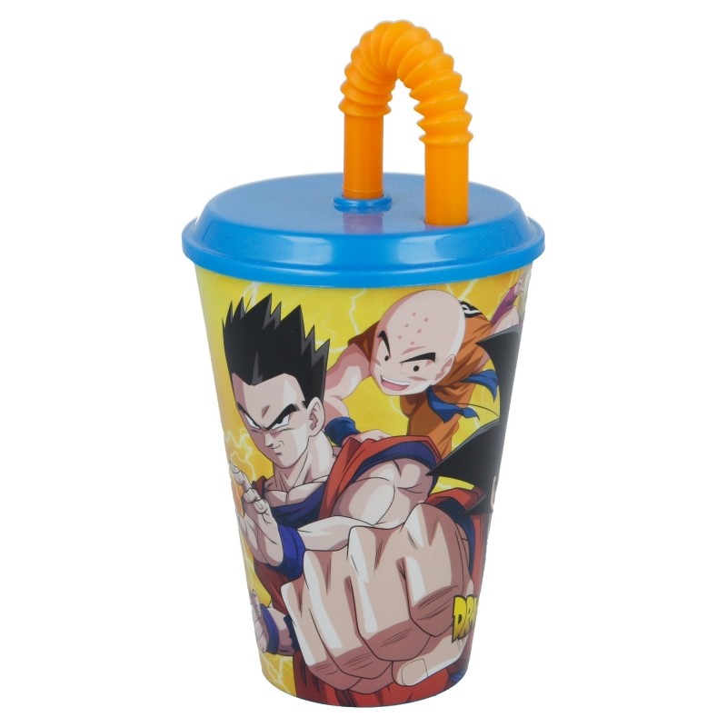 VASO PAJITA FLEXIBLE DRAGON BALL 430 ML.