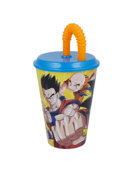VASO PAJITA FLEXIBLE DRAGON BALL 430 ML.