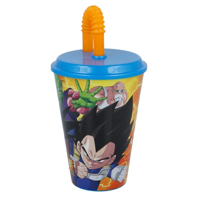 VASO PAJITA FLEXIBLE DRAGON BALL 430 ML.