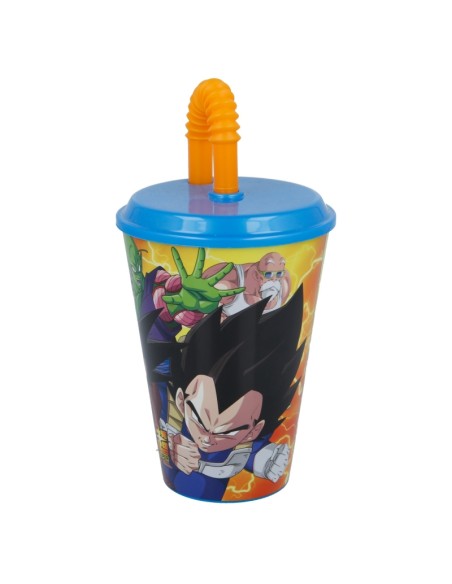 VASO PAJITA FLEXIBLE DRAGON BALL 430 ML.