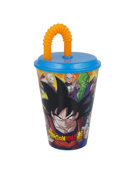 VASO PAJITA FLEXIBLE DRAGON BALL 430 ML.