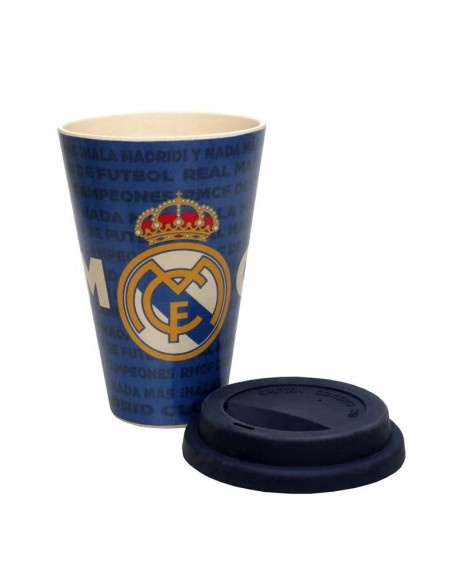 VASO BAMBÚ CON TAPA REAL MADRID