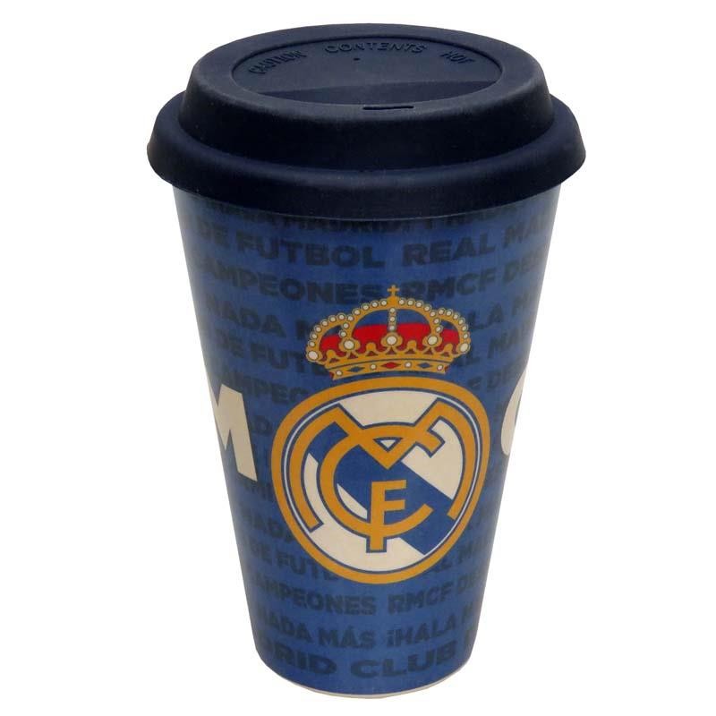 VASO BAMBÚ CON TAPA REAL MADRID