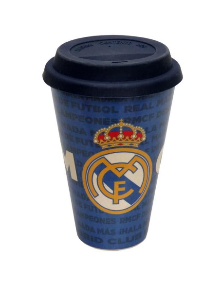 VASO BAMBÚ CON TAPA REAL MADRID