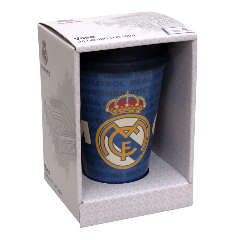 VASO BAMBÚ CON TAPA REAL MADRID