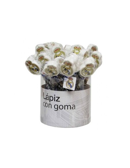LÁPIZ CON GOMA ESCUDO REAL MADRID