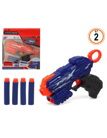 PISTOLA LANZA COHETES 22x20 CM. 2 COLORES