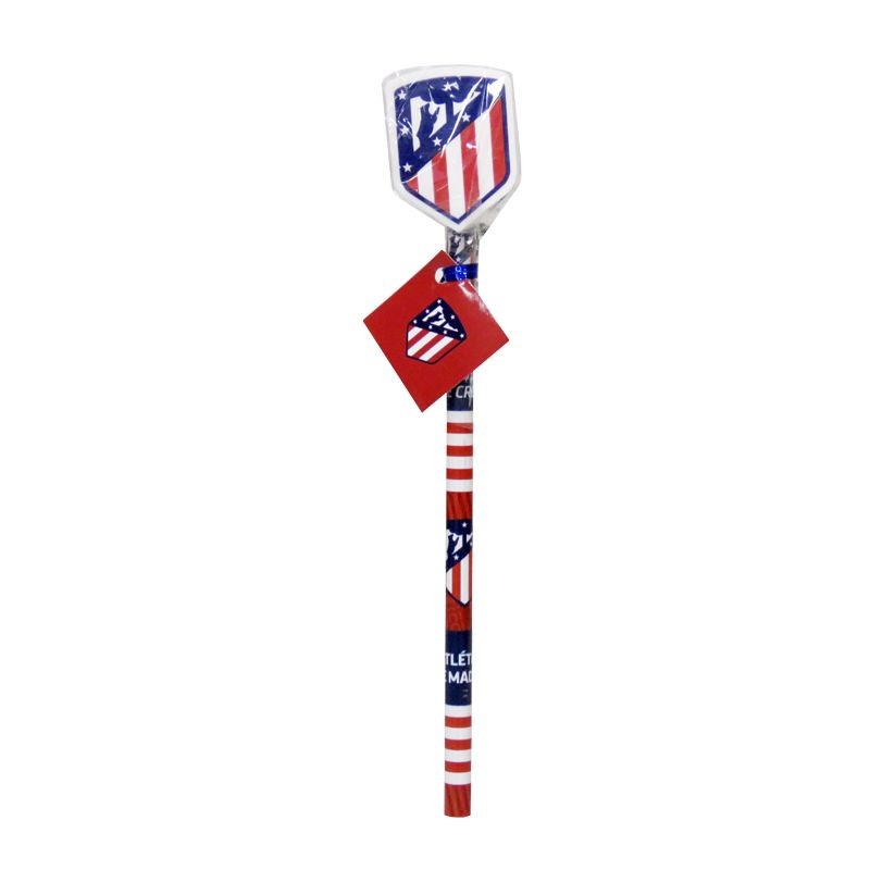 LÁPIZ CON GOMA ESCUDO ATLÉTICO DE MADRID