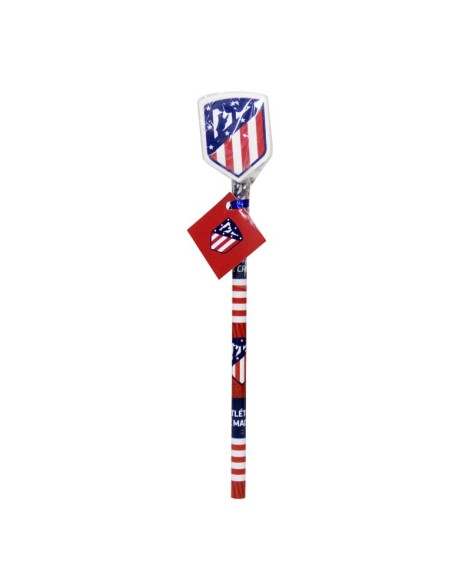LÁPIZ CON GOMA ESCUDO ATLÉTICO DE MADRID