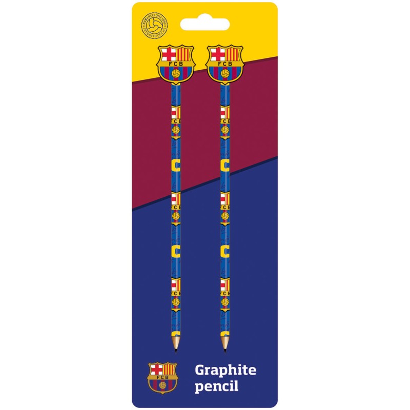 SET 2 LÁPICES CON GOMA ESCUDO FC BARCELONA