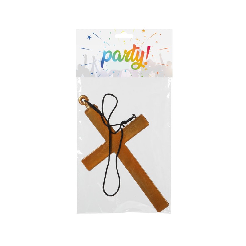 CRUZ DORADA 21 CM. HALLOWEEN