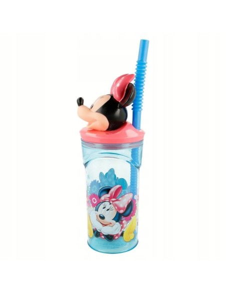 VASO FIGURITA 3D MINNIE BLOOM 360 ML.