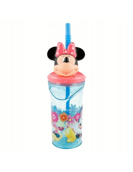 VASO FIGURITA 3D MINNIE BLOOM 360 ML.