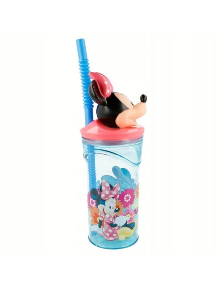 VASO FIGURITA 3D MINNIE BLOOM 360 ML.
