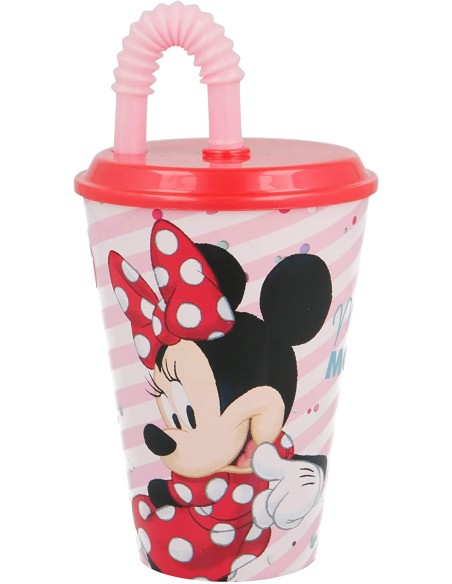 VASO PAJITA FLEXIBLE MINNIE 430 ML.