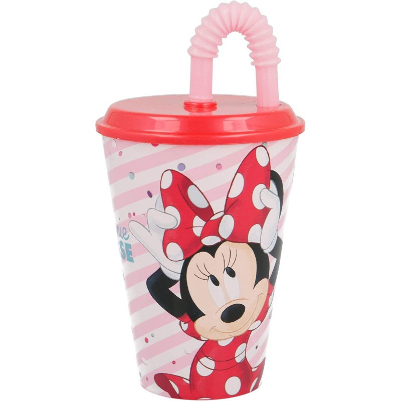 VASO PAJITA FLEXIBLE MINNIE 430 ML.