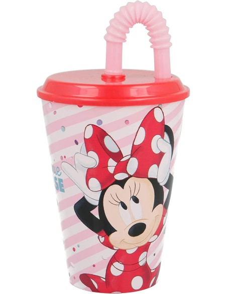 VASO PAJITA FLEXIBLE MINNIE 430 ML.