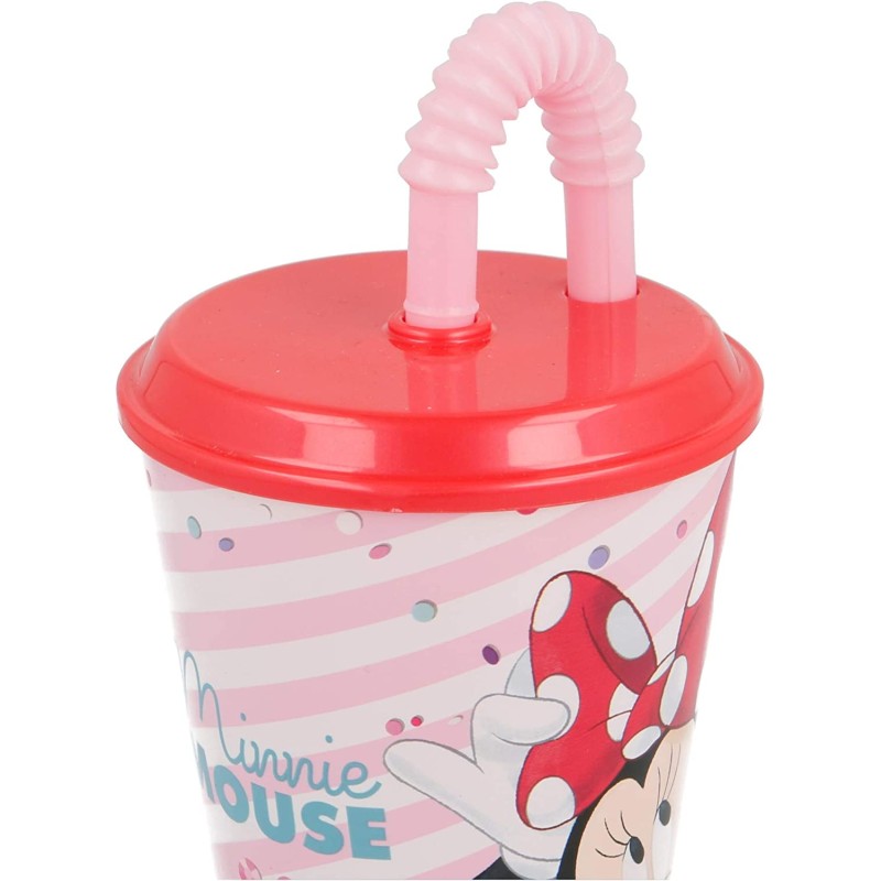 VASO PAJITA FLEXIBLE MINNIE 430 ML.