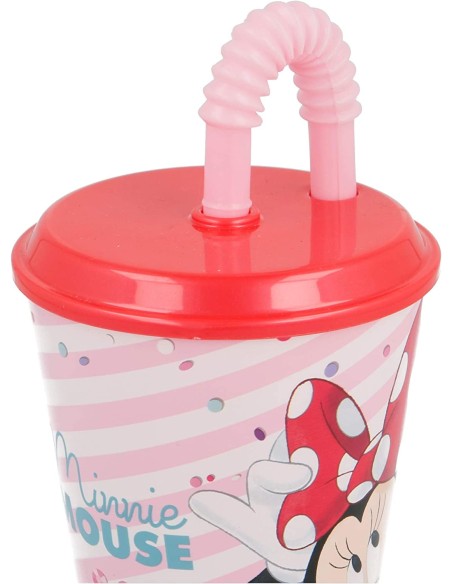 VASO PAJITA FLEXIBLE MINNIE 430 ML.