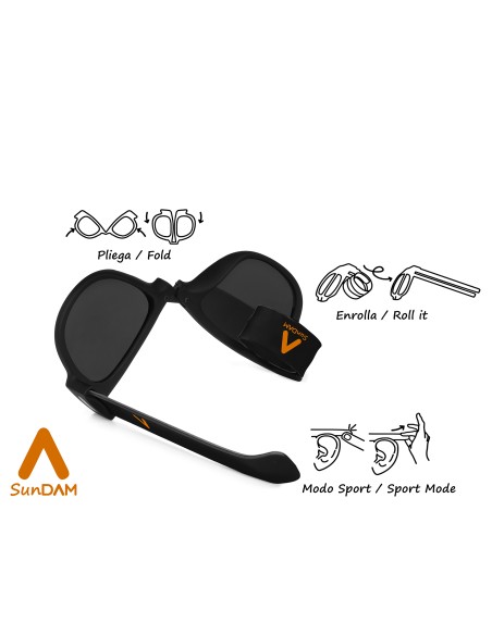 GAFAS PLEGABLES CON LENTE ESPEJO UV400