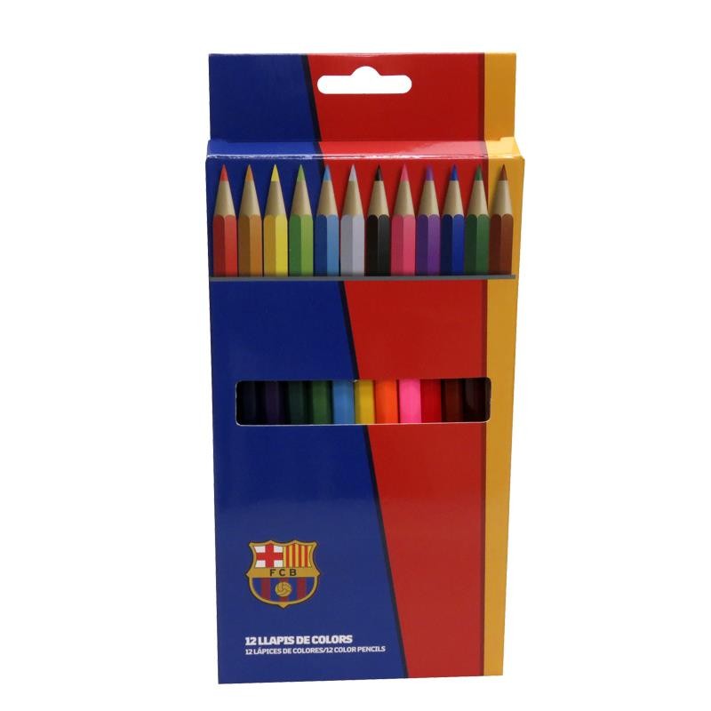 CAJA 12 LÁPICES DE COLORES FC BARCELONA