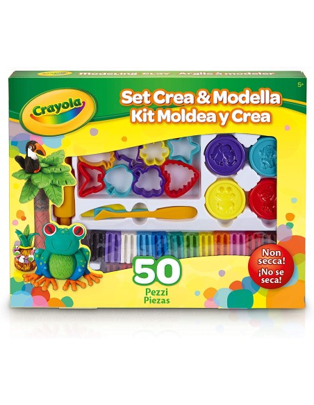 SET PLASTILINA CREA Y MOLDEA 50 PCS.