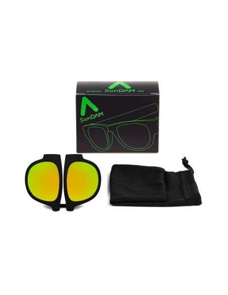 GAFAS PLEGABLES CON LENTE ESPEJO VERDES UV400