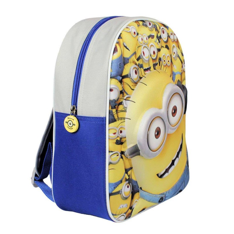 MOCHILA 3D RELIEVE MINIONS 27x31x10 CM.
