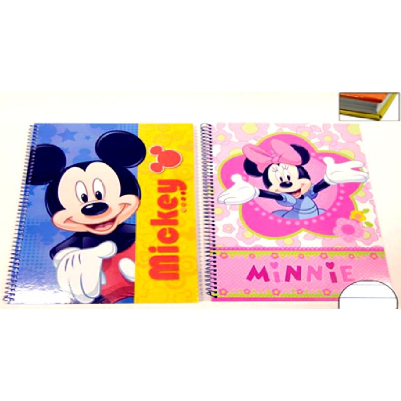 LIBRETA MICKEY / MINNIE A4 TAPA DURA CUADRÍCULA 80 HOJAS