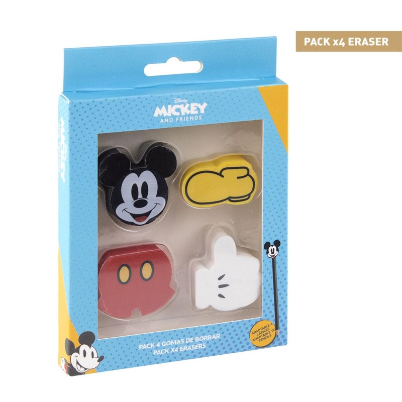 CAJA 4 GOMAS DE BORRAR MICKEY