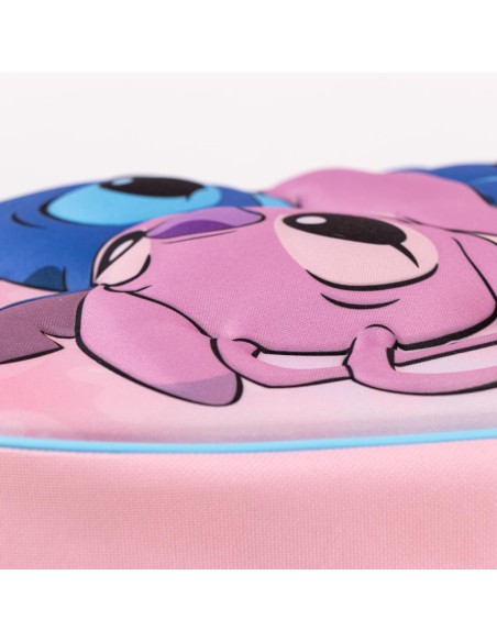 MOCHILA 3D RELIEVE STITCH / ANGEL 31 CM. RELIEVE