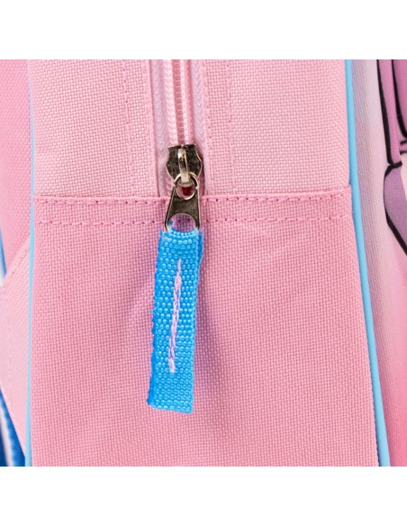 MOCHILA 3D RELIEVE STITCH / ANGEL 31 CM. CREMALLERA