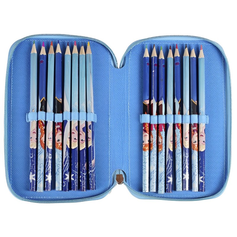 PLUMIER TRIPLE FROZEN 12,5x19,5x6,5 CM.