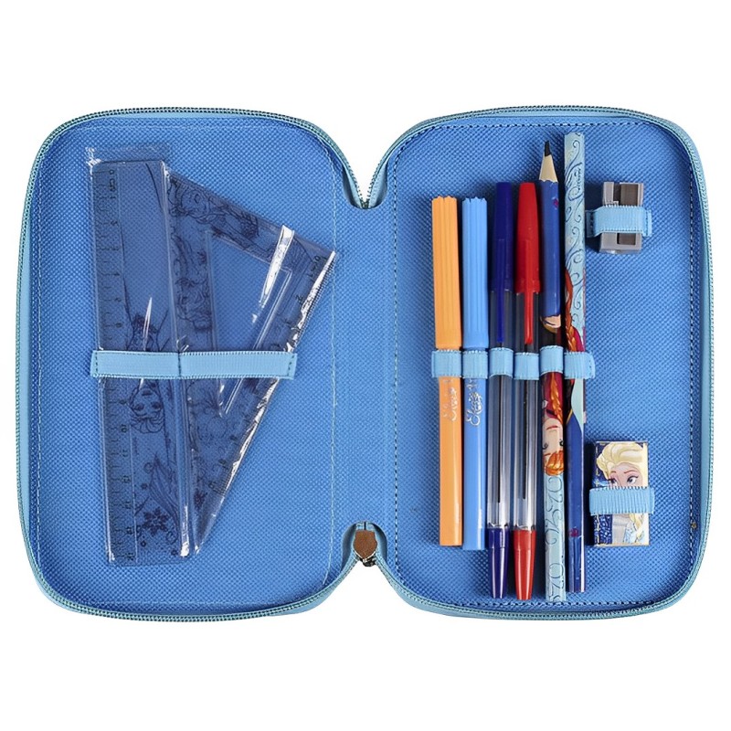 PLUMIER TRIPLE FROZEN 12,5x19,5x6,5 CM.