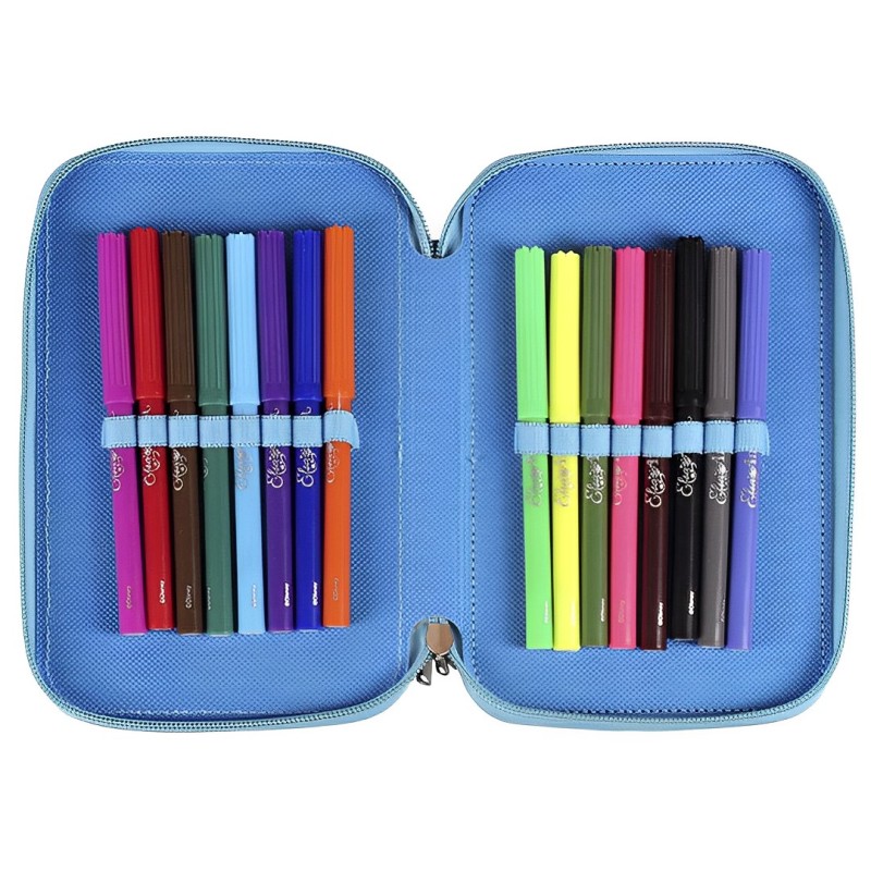 PLUMIER TRIPLE FROZEN 12,5x19,5x6,5 CM.