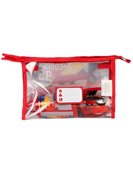 SET COMEDOR CARS: NECESER, TOALLITA, PEINE, VASITO Y PORTA CEPILLO DIENTES