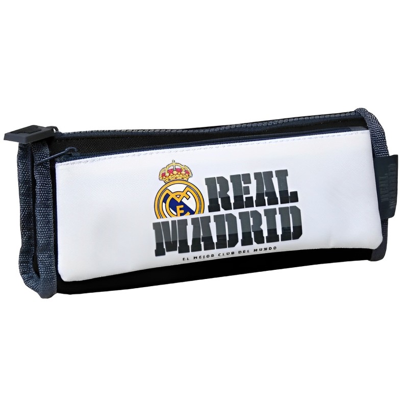 ESTUCHE PORTATODO 2 CREMALLERAS REAL MADRID 21x10x5,5 CM.