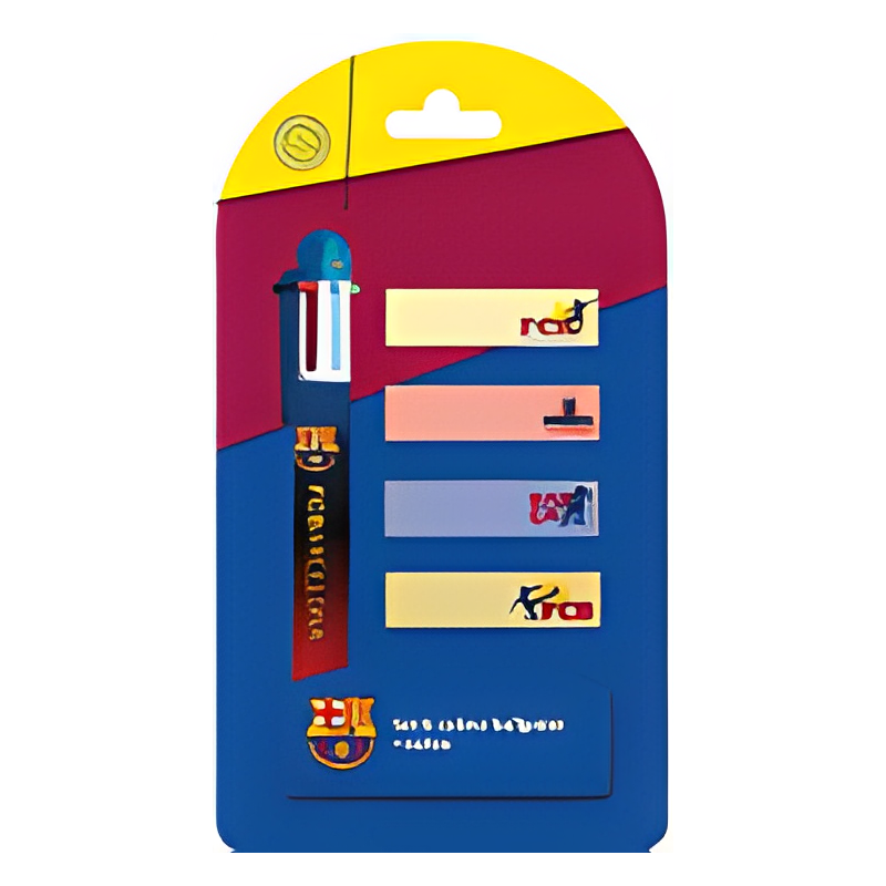 BOLÍGRAFO 6 COLORES Y NOTAS FC BARCELONA