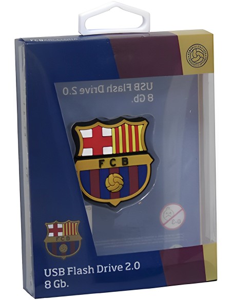 PENDRIVE USB 8 GB ESCUDO FC BARCELONA 6x4 CM.