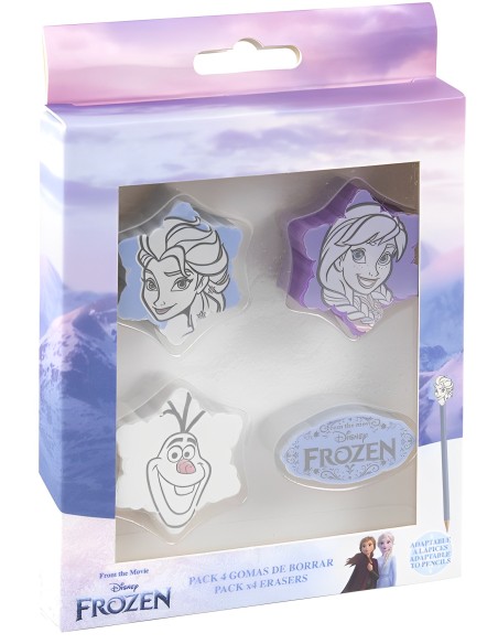 CAJA 4 GOMAS DE BORRAR FROZEN