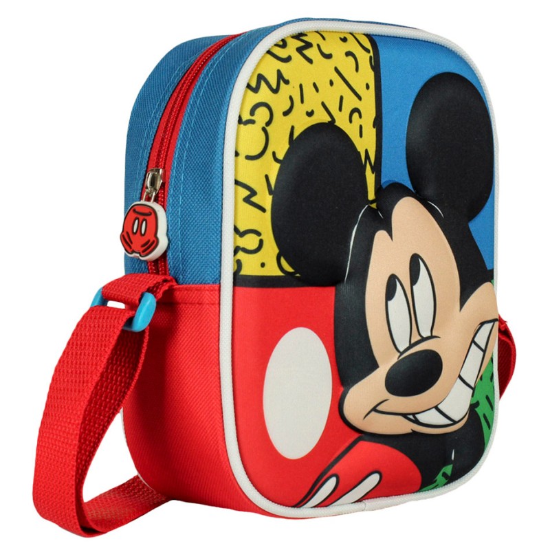 BANDOLERA MICKEY RELIEVE 3D 18x14x5,5 CM.