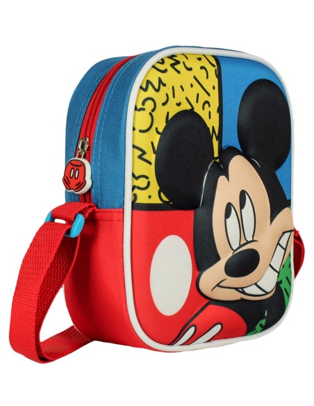 BANDOLERA MICKEY RELIEVE 3D 18x14x5,5 CM.