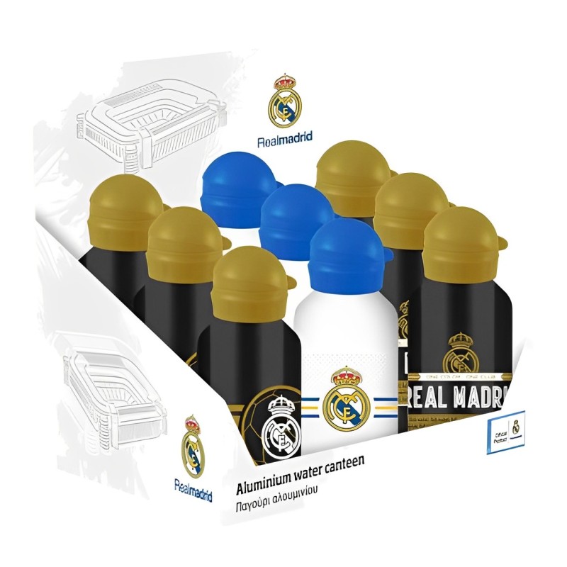 BOTELLA ALUMINIO REAL MADRID 500 ML.