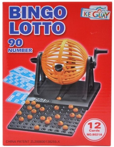BINGO CON 90 BOLAS Y 12 CARTONES