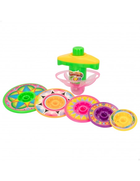 PEONZA CON LUZ Y ACCESORIOS PILAS INCLUIDAS