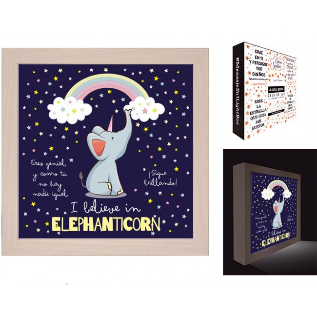 CAJA / CUADRO CON LUZ LED 20x20x4 CM.