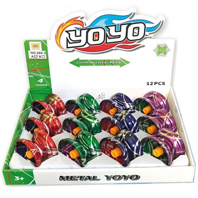 YOYÓ METAL RAYADO SURTIDO COLORES